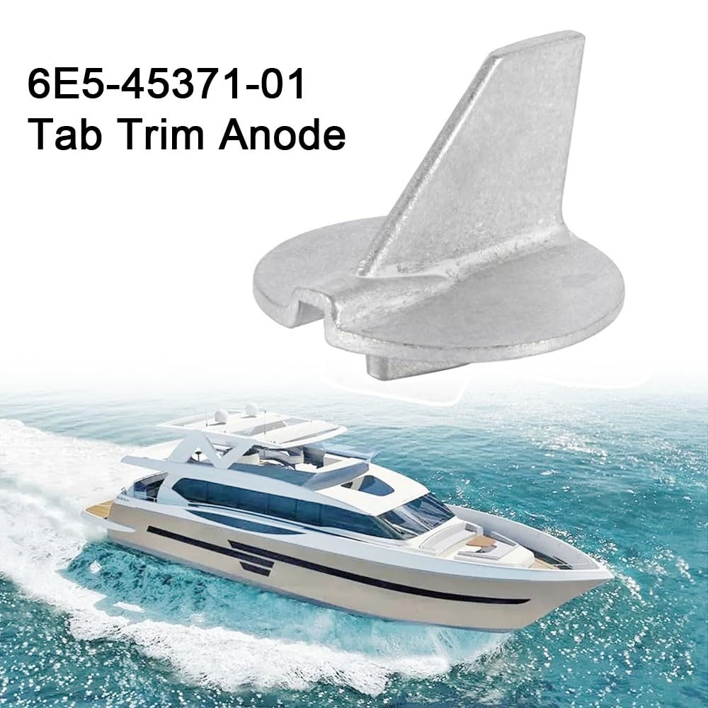 Anodo sacrificale per motore fuoribordo, ricambio resistente per 6E5-45371-01, compatibile con Yamaha 115HP-225HP, assorbe la corrosione e protegge l'azionamento, ricambi per pinne marine