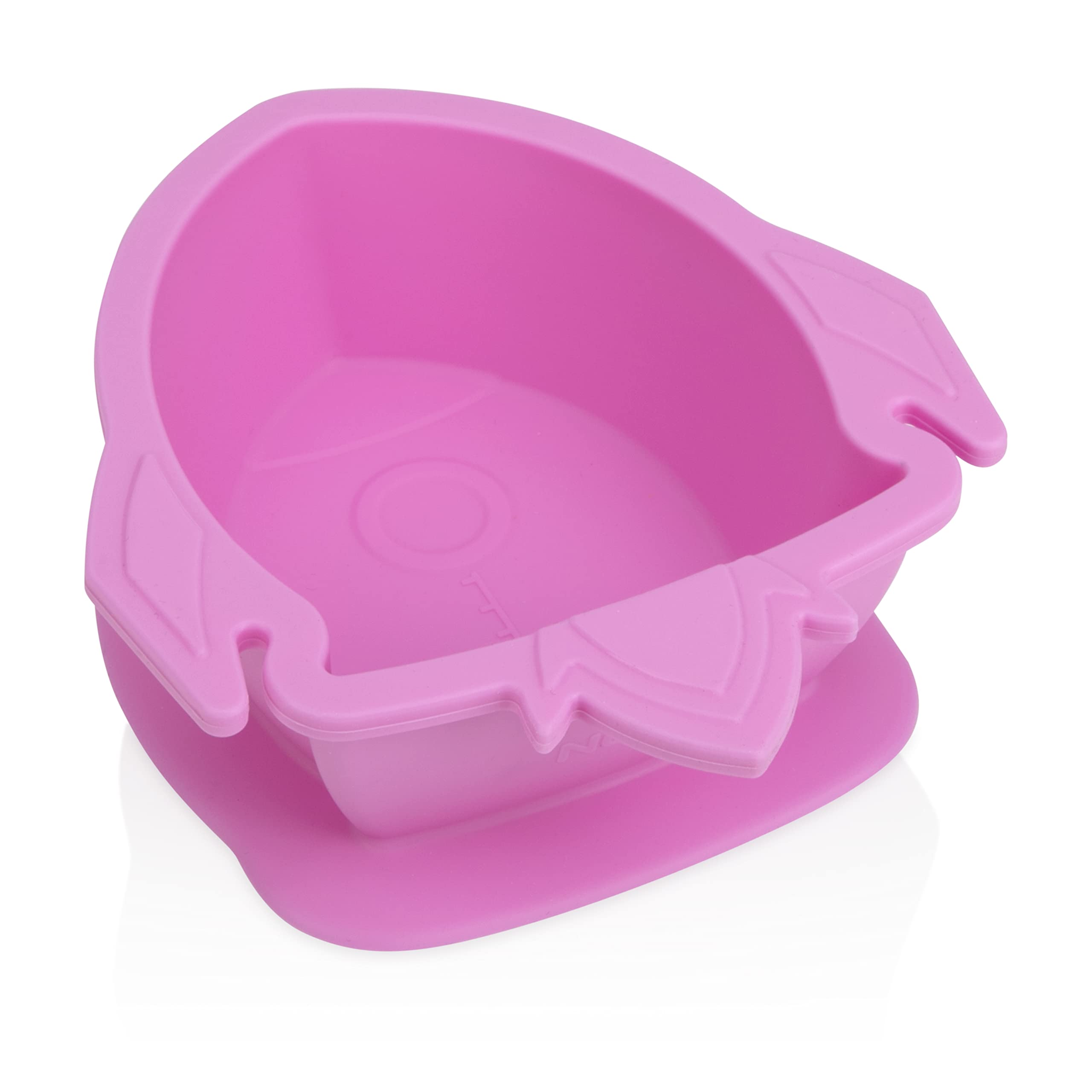 Nuby Sure Grip - Cuenco de silicona con base antideslizante, 6 m, color rosa