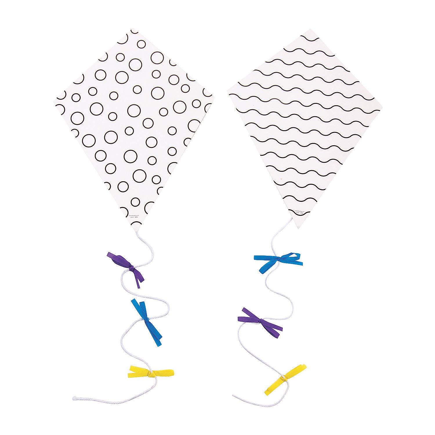 Color Your Own Paper Kite Signs - Crafts for Kids and Fun Home Activities