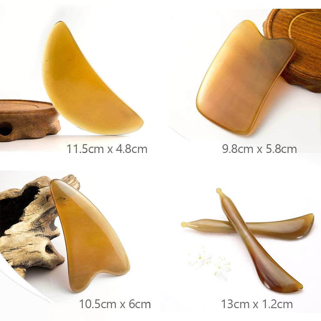 YXCKG Gua Sha Massagegeräte, Gesichtsmassagegerät-Kratzmassagegerät, Gesichtspflege-Set gegen Augenfalten, Massagegerät für Gesicht im Nacken - Hautpflegewerkzeuge (Size : Type1)