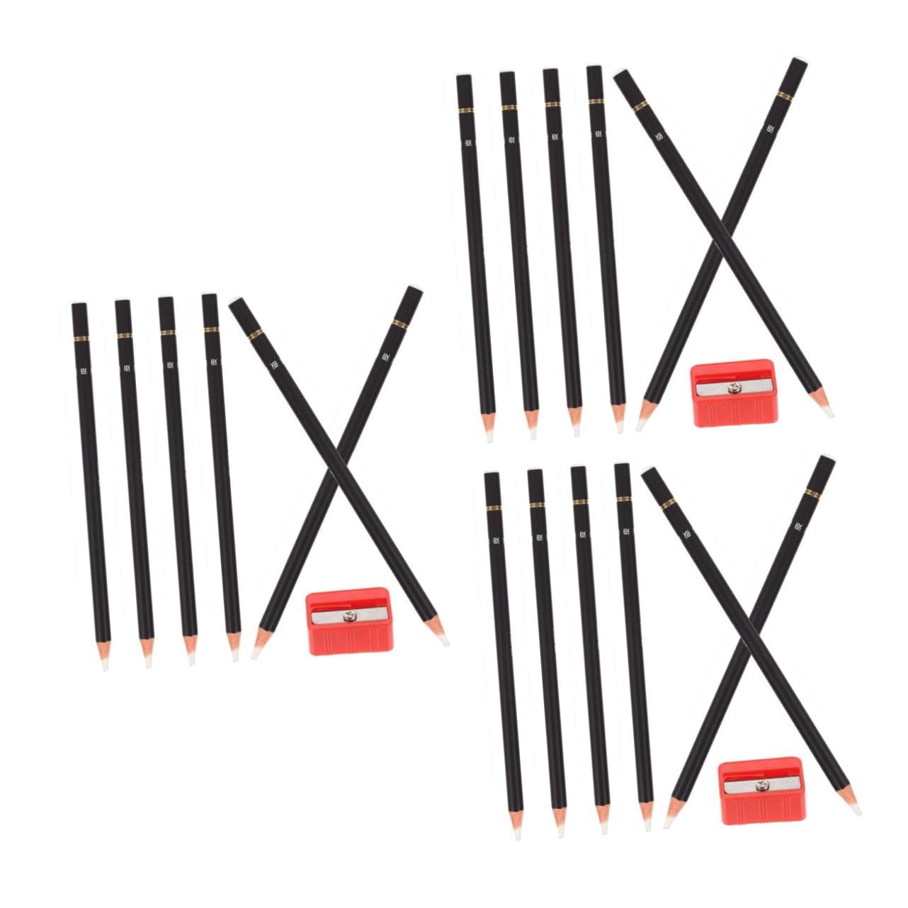 NUOBESTY 18piezas Eraser Pencil Rubber Sketch Eraser Pen with Sharpener for Artists and Students for School Use