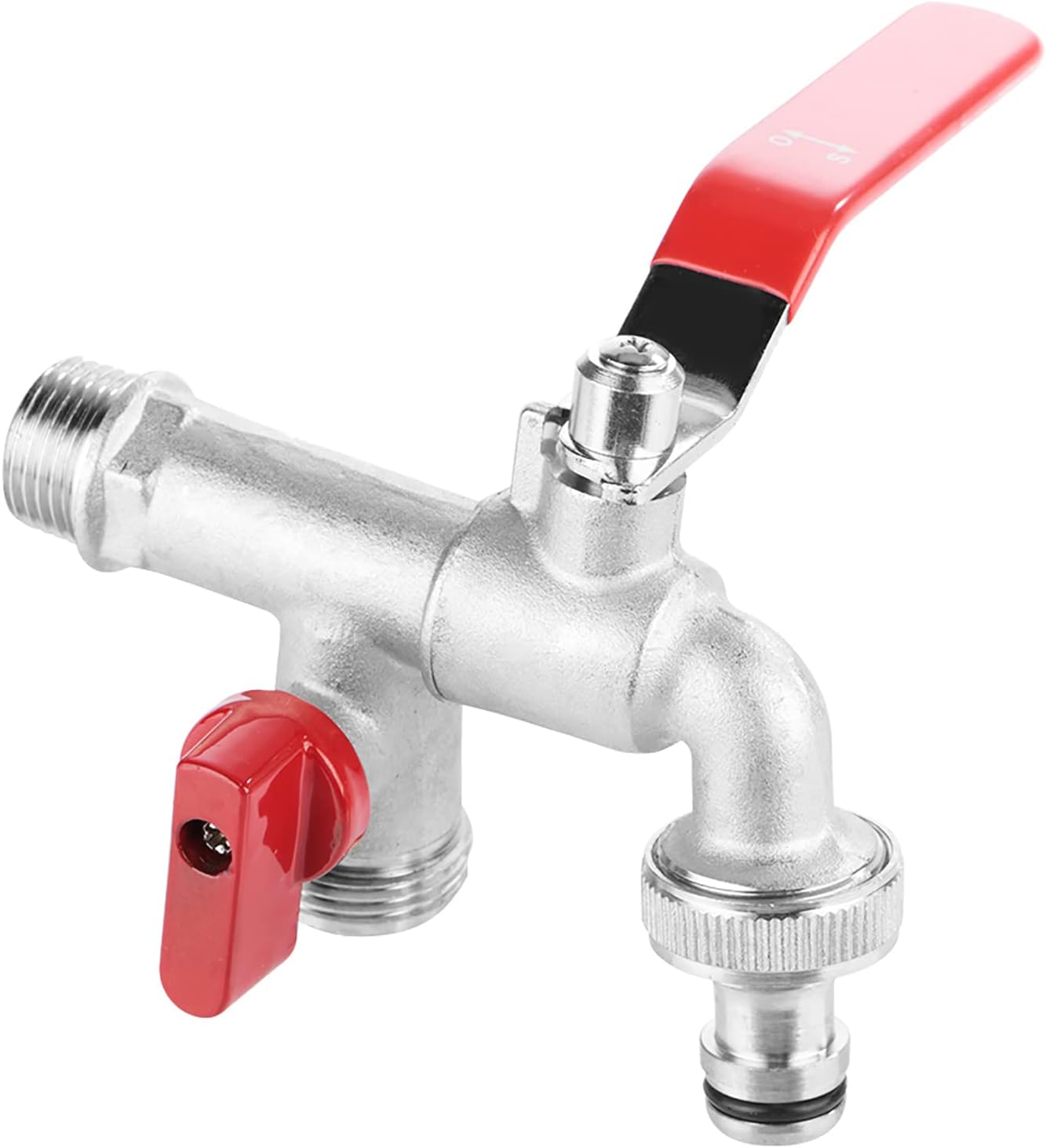 Laundry Faucet for Washing Machine 1/2 Inch Brass Dual Handle Hot and Cold Water Control Outdoor Faucet with 90-Degree Angle Valve for Laundry Room Faucet Water Supply System