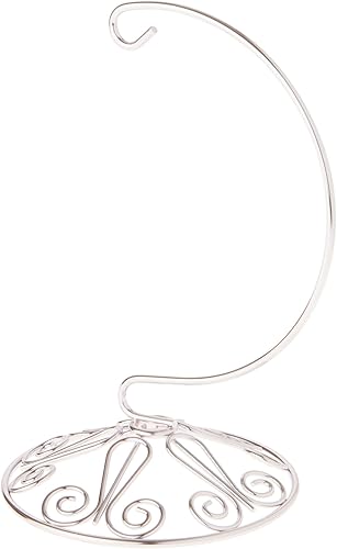 Bard's Soporte decorativo en tono plateado, pequeño, 6 pulgadas de alto x 4 pulgadas de ancho x 4 pulgadas de profundidad, paquete de 2