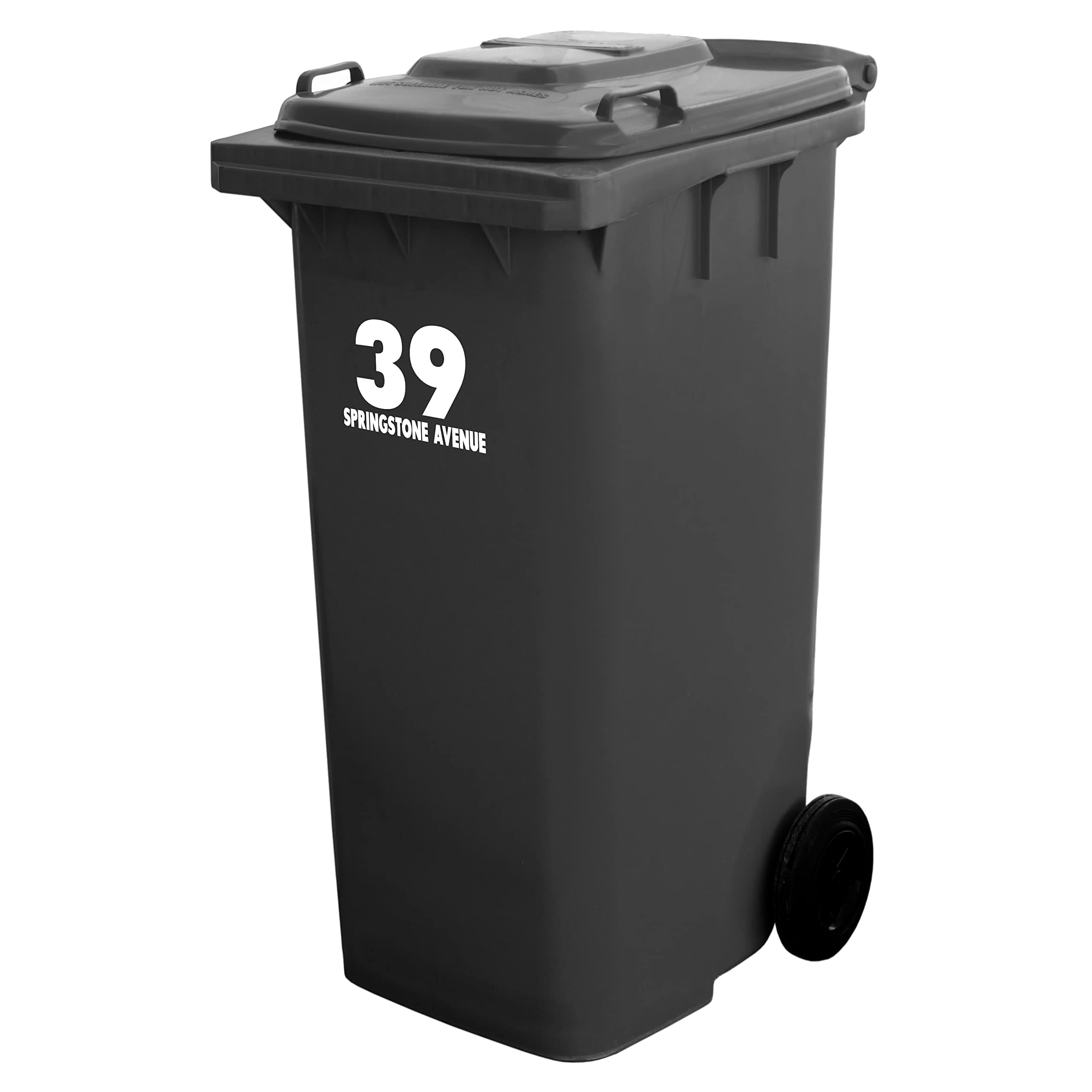 Buy x3 or x6 Sets of Personalised Wheelie Bin Stickers for Wheelie Bins