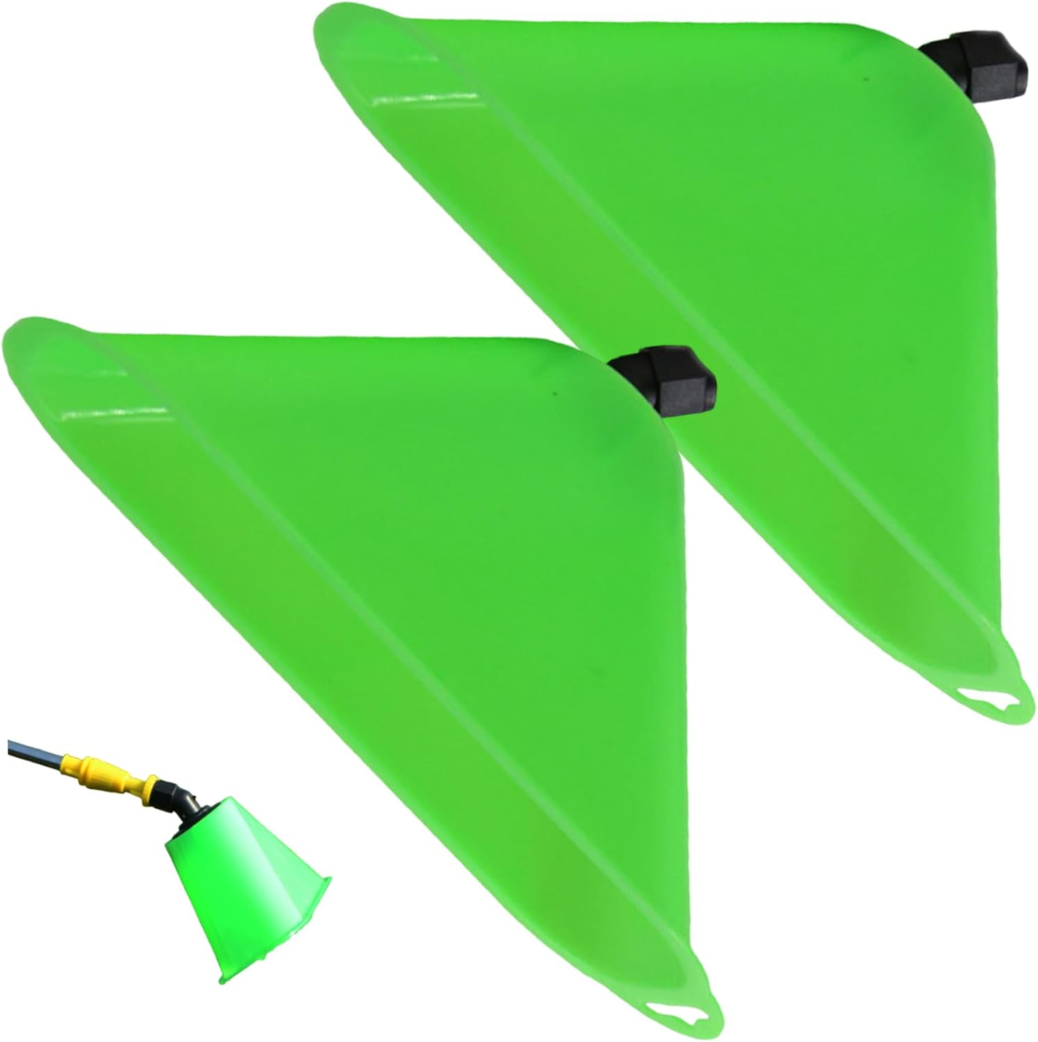 Garden Sprayer|2Pcs Sprayer Windproof Cover, Weed Wind Hood, Horn Shaped Fan Lawn Nozzle Replacement for Outdoor Garden Yard