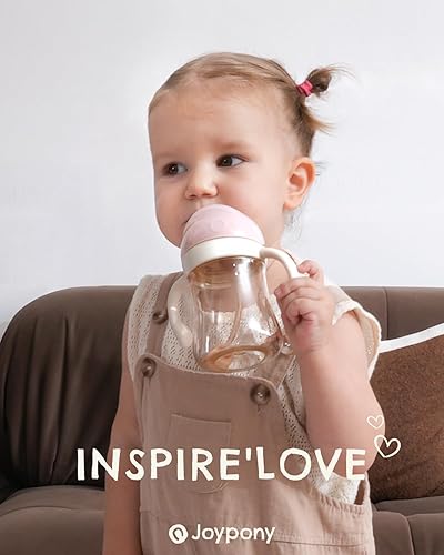 Miniatura 7 de Vasos para sorber para niños pequeños de 1 a 3 años, vaso con popote con peso a prueba de derrames con asa para bebés de 6 meses en adelante, 2