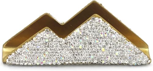 Bestbling Tarjetero de metal con diamantes de imitación brillantes para escritorio soporte de exhibición de tarjetas de visita de escritorio plateado