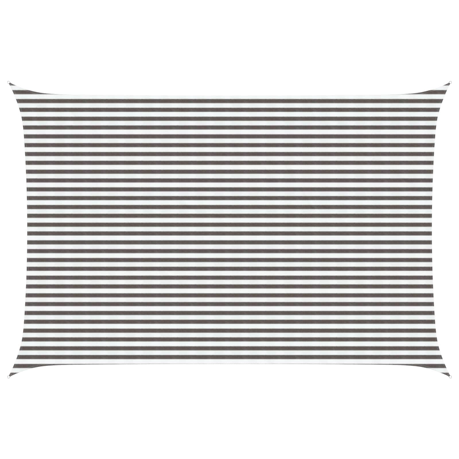 vidaXL Sunshade Sail Light Grey and White 4 x 7 m HDPE, Garden and Terrace, Modern Sunshade Sail, Outdoor Shades, UV Blocking Cover, Wind Permeable Canopy for Balconies, Awning Solutions — image 1
