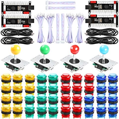 Easyget - Kit de 4 ledes de Arcade para 4 Jugadores Cover