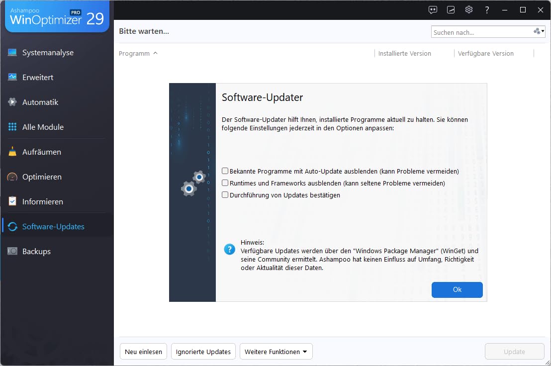 WinOptimizer 29 - Tuning für Windows 11 10 - unbegrenzte Laufzeit