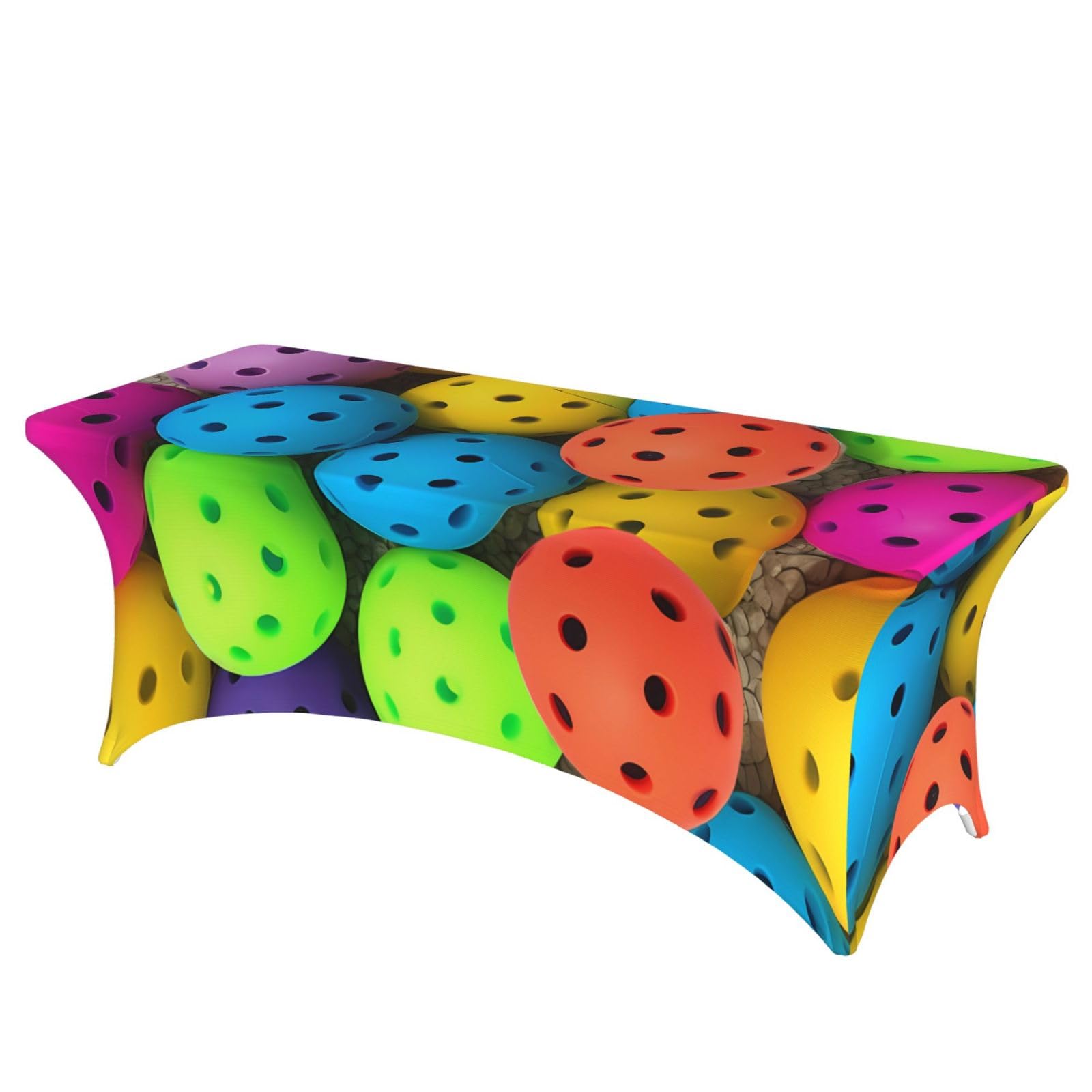 Nappe en élasthanne lavable de 1,8 m avec motif coloré résistant aux plis