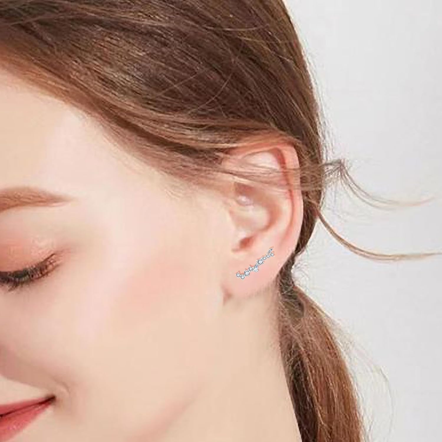 925 Sterling Silver Climber Earrings for Women White/Yellow Gold Plated Cubic Zirconia Ear Crawler Earrings Jewelry - Image 5