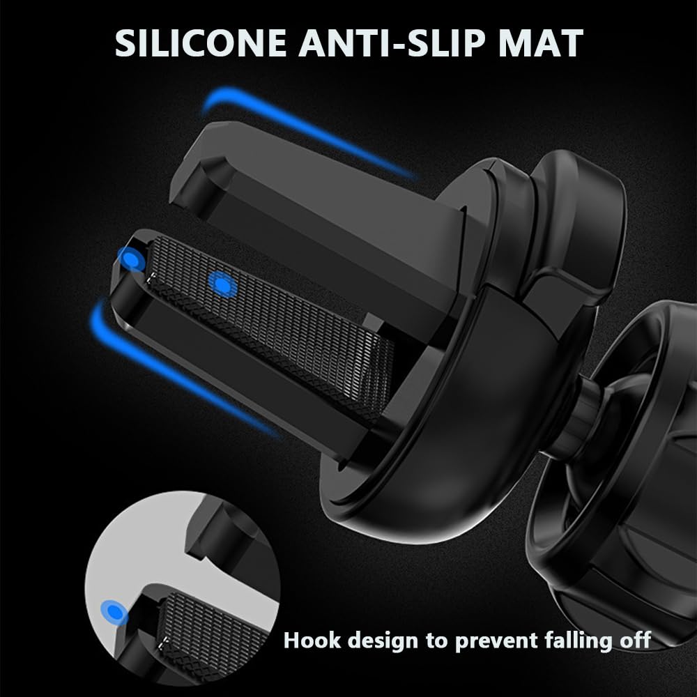 Support Téléphone Voiture Pour Suzuki SX4/S-Cross 2013-2023 – Fixation Grille Aération – Rotation 360° – Libération Rapide – Rouge - 4