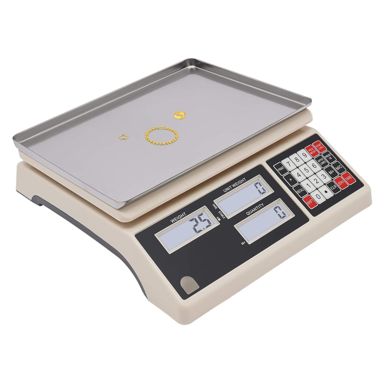 Counting Scale, Industrial Digital Inventory Scale Electronic Gram Scale with LED Display, Precision Piece Counter Scale Lab Weighing and Counting Scale for Small Parts, Weighing 0.002-33.07lbs