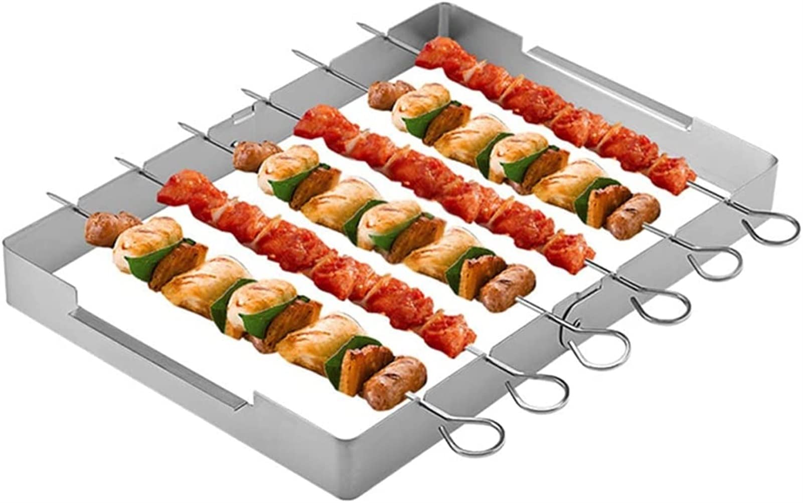 Lot De 40 Brochettes De Barbecue En Acier Inoxydable De 35 Cm Avec