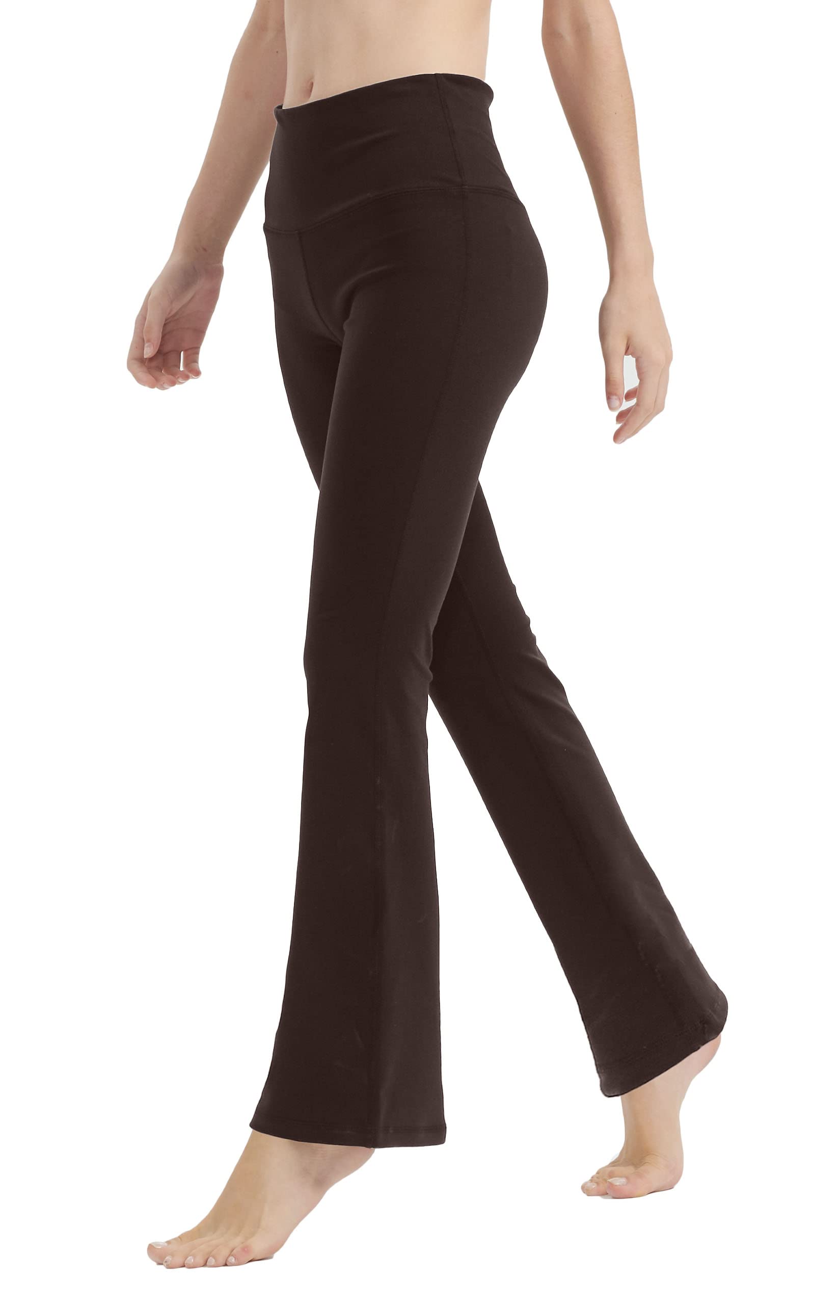 LaiEr Pantaloni da Yoga da Donna con 4 Tasche Pantaloni da Lavoro a Vita Alta 4 Vie Stretch Controllo Pancia Pantaloni Lunghi Svasati, (2 Tasche Laterali e Posteriori),