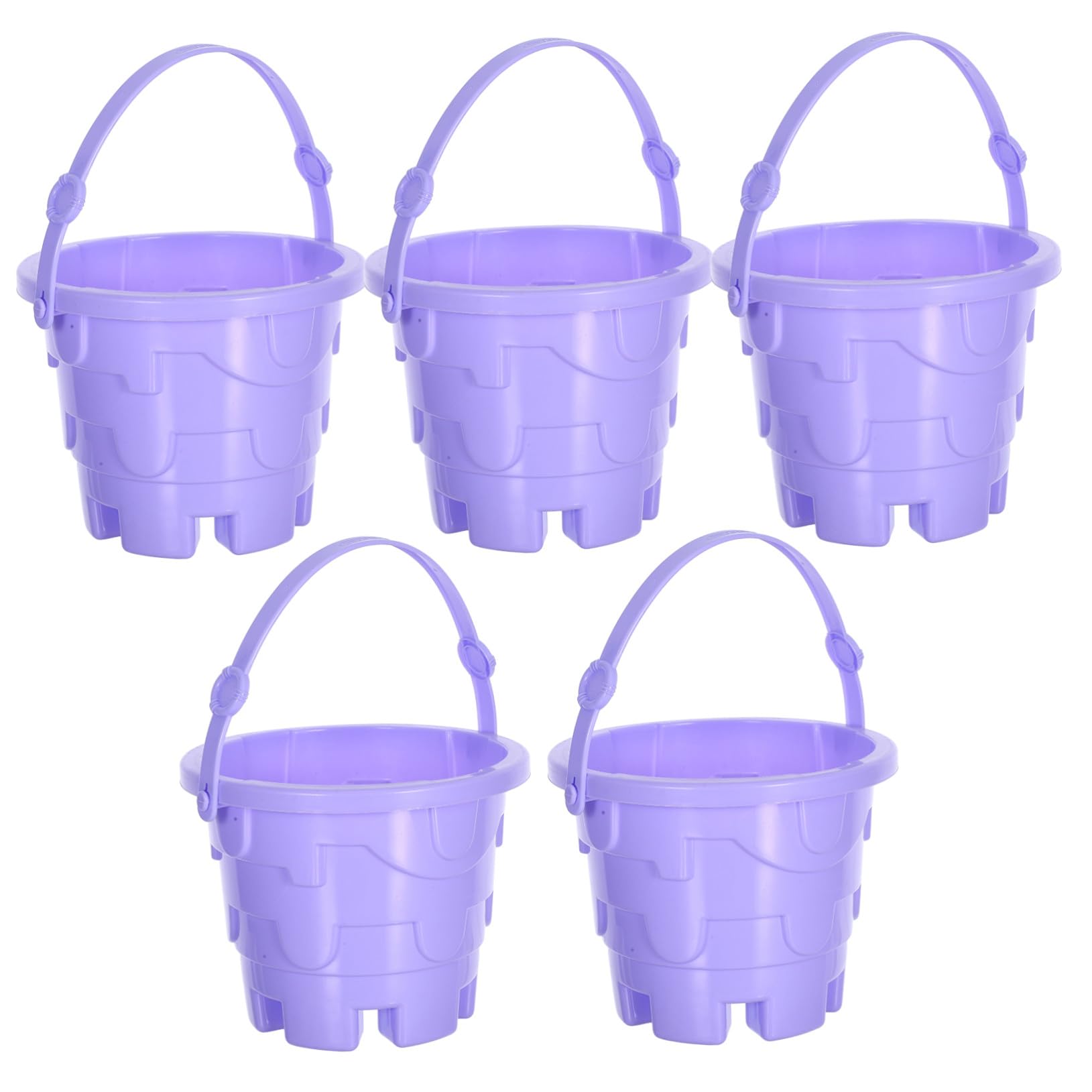 Secchiello Mare Bimbo Plastico 5 Pezzi Mini Bucket Toys Atmosfera Estiva | Design Creativo Leggero, per Spiaggia e Sabbia, Set per Ragazzo Ragazza, Gioco Pratico Colore Casuale