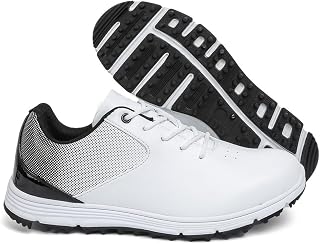 Spikeless Golf Shoes for Men Waterproof Golf Training Shoes Comfortable Golf Footwear Mens Golfers Sneakers