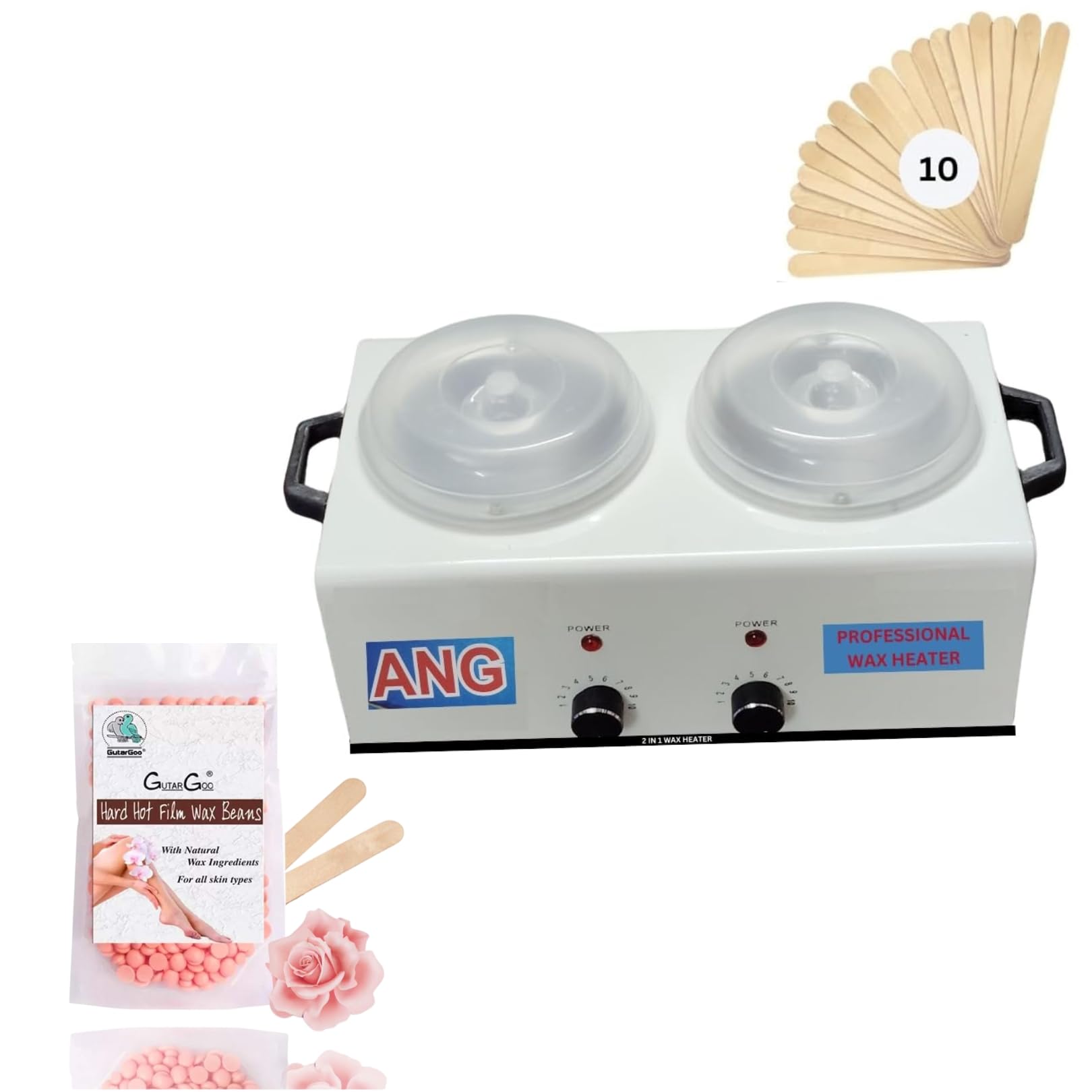 GutarGoo A.N.G Model Wax Warmer Double Wax Pot Professional for Hair Removal, Electric Wax Heater Machine Dual Wax Pot Warmer Special-image-5