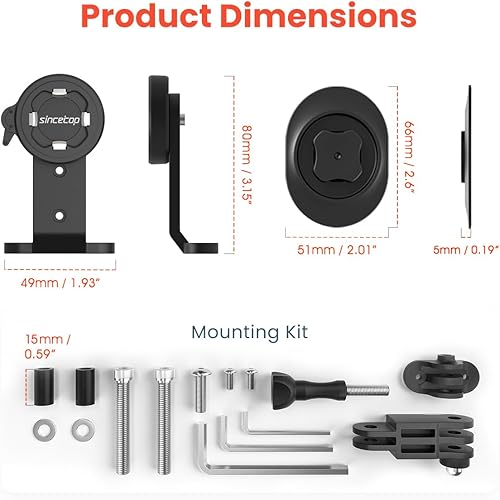 Miniatura 9 de sincetop Soporte de teléfono para bicicleta, soporte de teléfono de aluminio para vástagomanubrio de bicicleta, bloqueo rápido y liberación 1S,