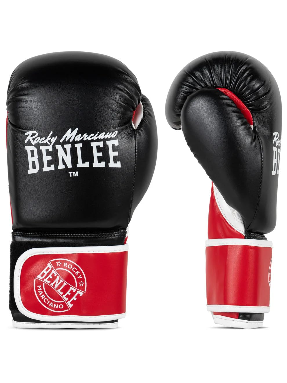 Benlee rękawice bokserskie ze sztucznej skóry Carlos Black/Red/White 12 oz