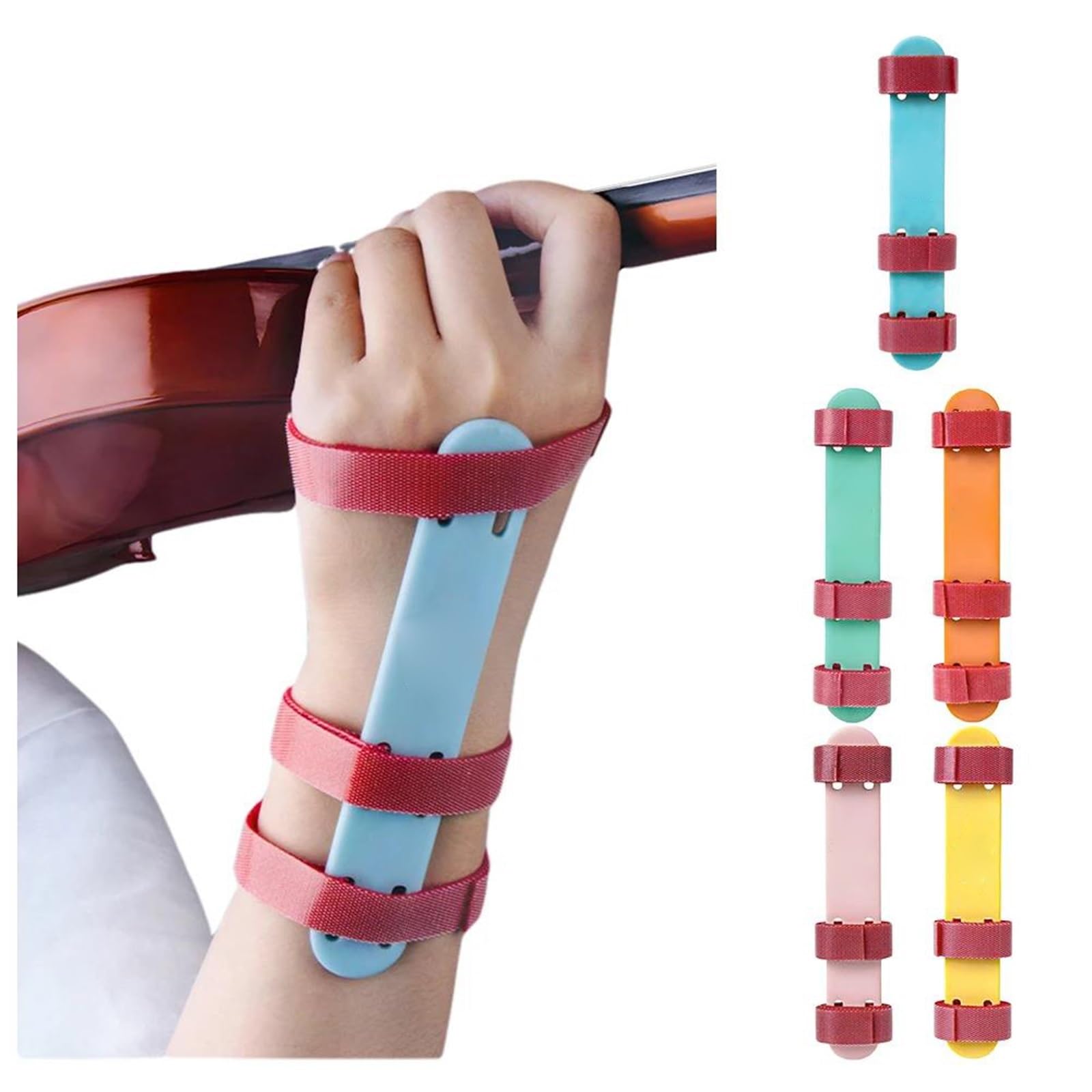 Korektor Dłoni Do Skrzypiec 4/4 Narzędzie Ćwiczeń Nadgarstka Akcesoria Instrumentów Muzycznych(Pink)