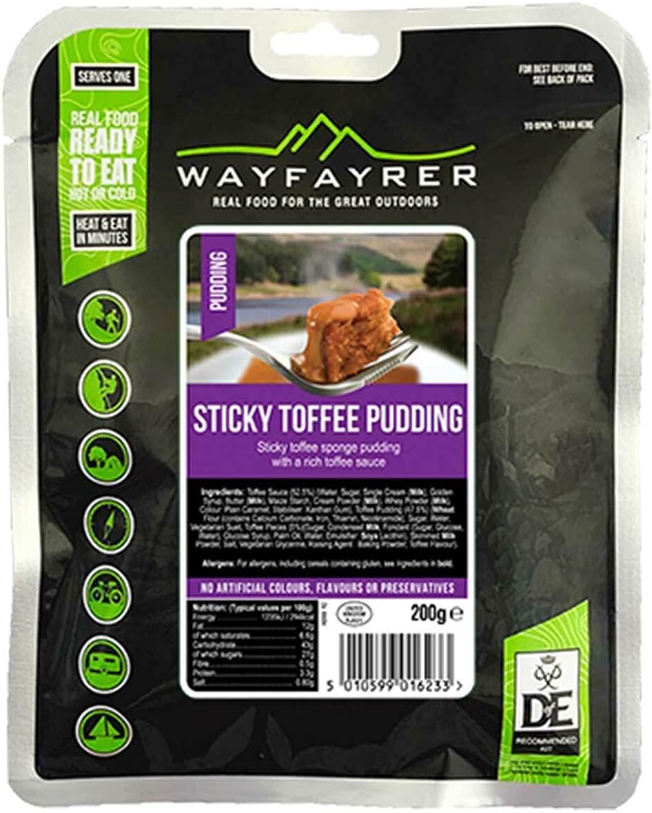 WayfayrerSticky Toffee Pudding Camping Hiking Food, Green, One Size