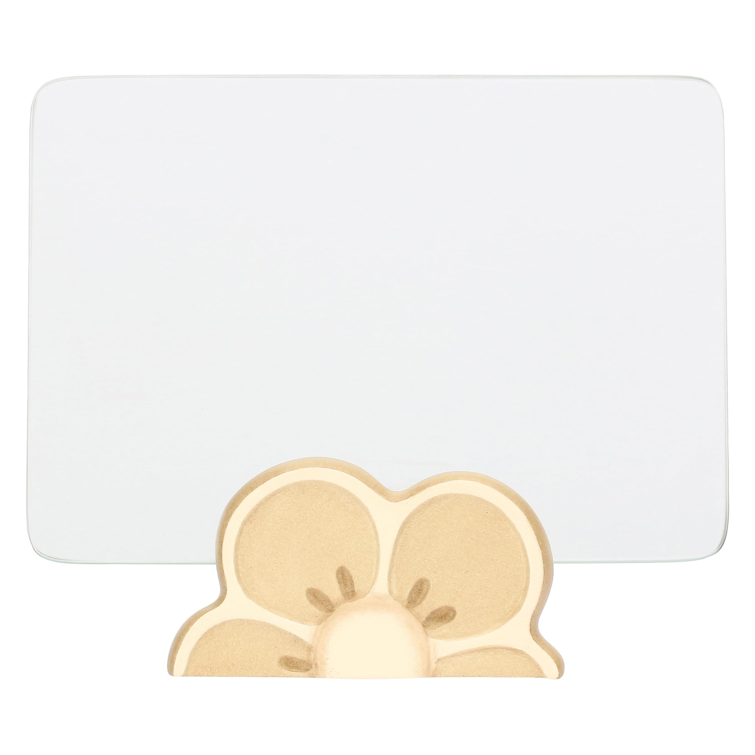 THUN Iconic Elegance Glass & Ceramic Photo Frame with Flower Base