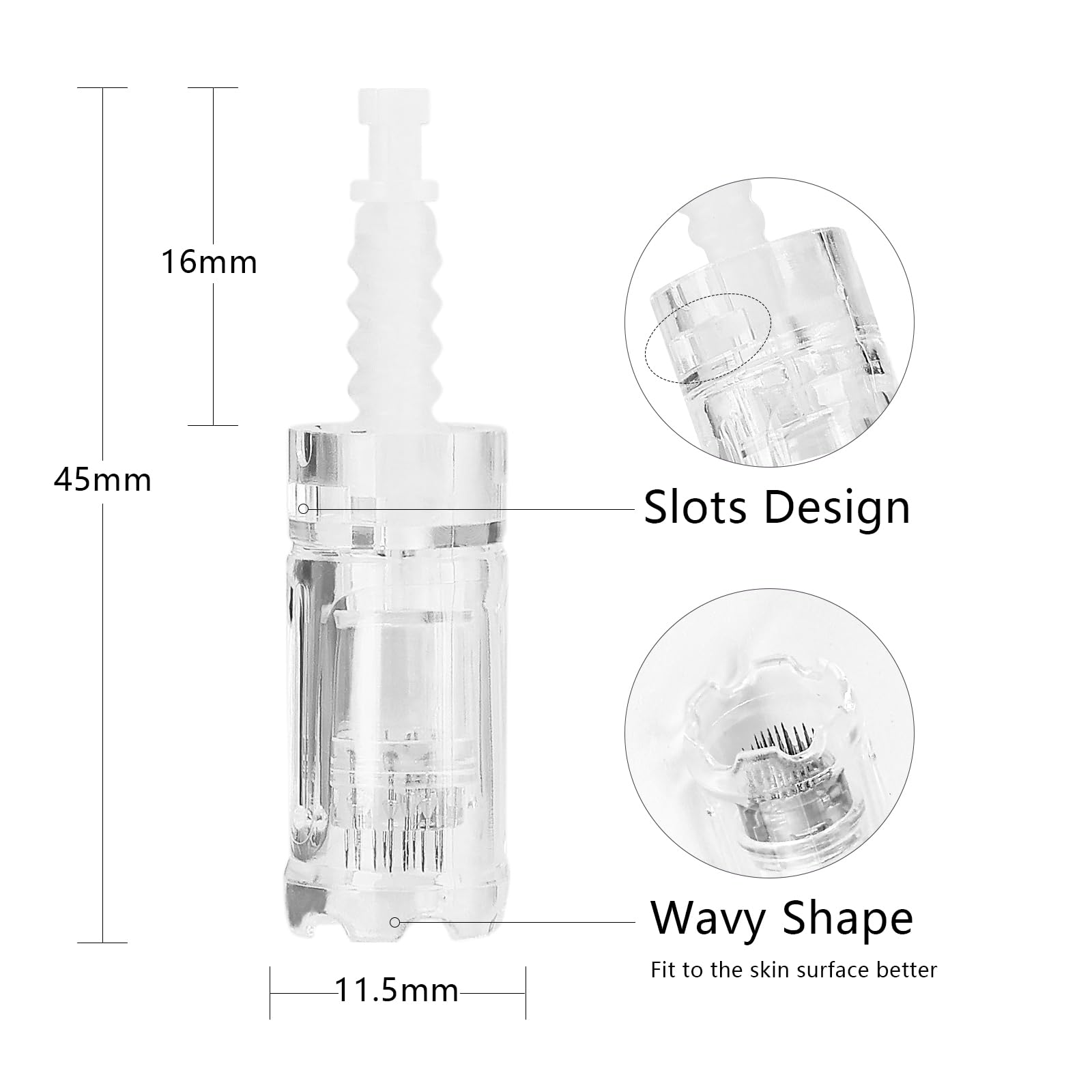 Agujas dermapen 12 puntas Microneedling Cartuchos de Repuesto para Derma Pen Dr.pen Ultima A6/A10, Puntas Derma Roller, Ranura para Bayoneta, 10 Unids