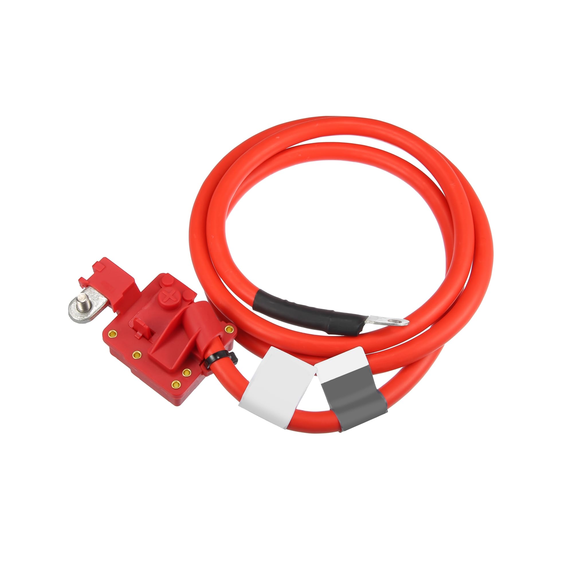 A ABSOPRO Car Positive Battery Terminal Cable Compatible for BMW 528i 535i 550i M5 2008-2010, Durable Plastic Red Fuse Blow Off Cable Lead Wire Plus