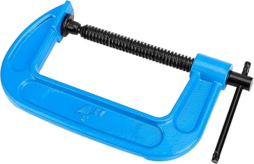 Miniatura 3 de HOZEON Juego de 8 abrazaderas C de 4 pulgadas, abrazaderas en G de hierro maleable de alta resistencia con apertura de mandíbula de 4 pulgadas,