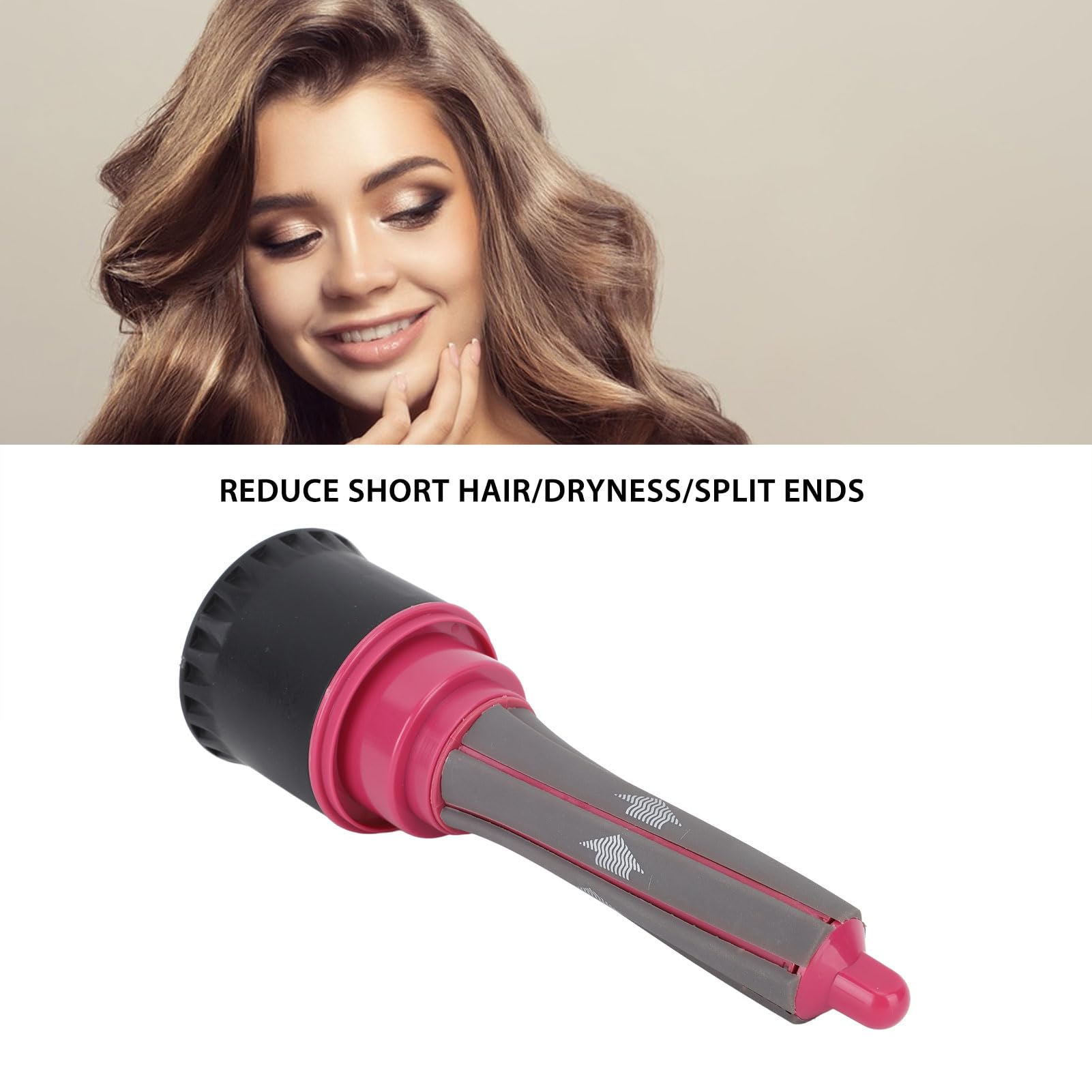 Fyearfly Adaptador De Rizado Automático, Accesorio Para Rizador De Cabello Para Secador De Pelo, Tubo De Rizador Automático, Boquilla De Rizador De Peinado De Repuesto