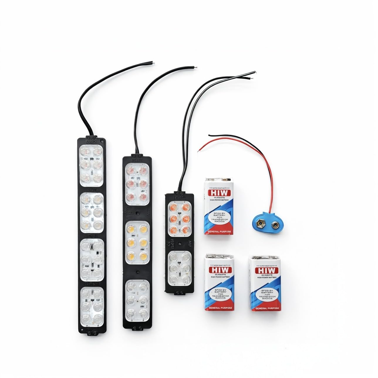 Multi LED Module Lighting Set | 9V/12V Battery Compatible | High Brightness LED Strips | Easy Two-Wire Connection | Energy Efficient (Set of 3)-image-15