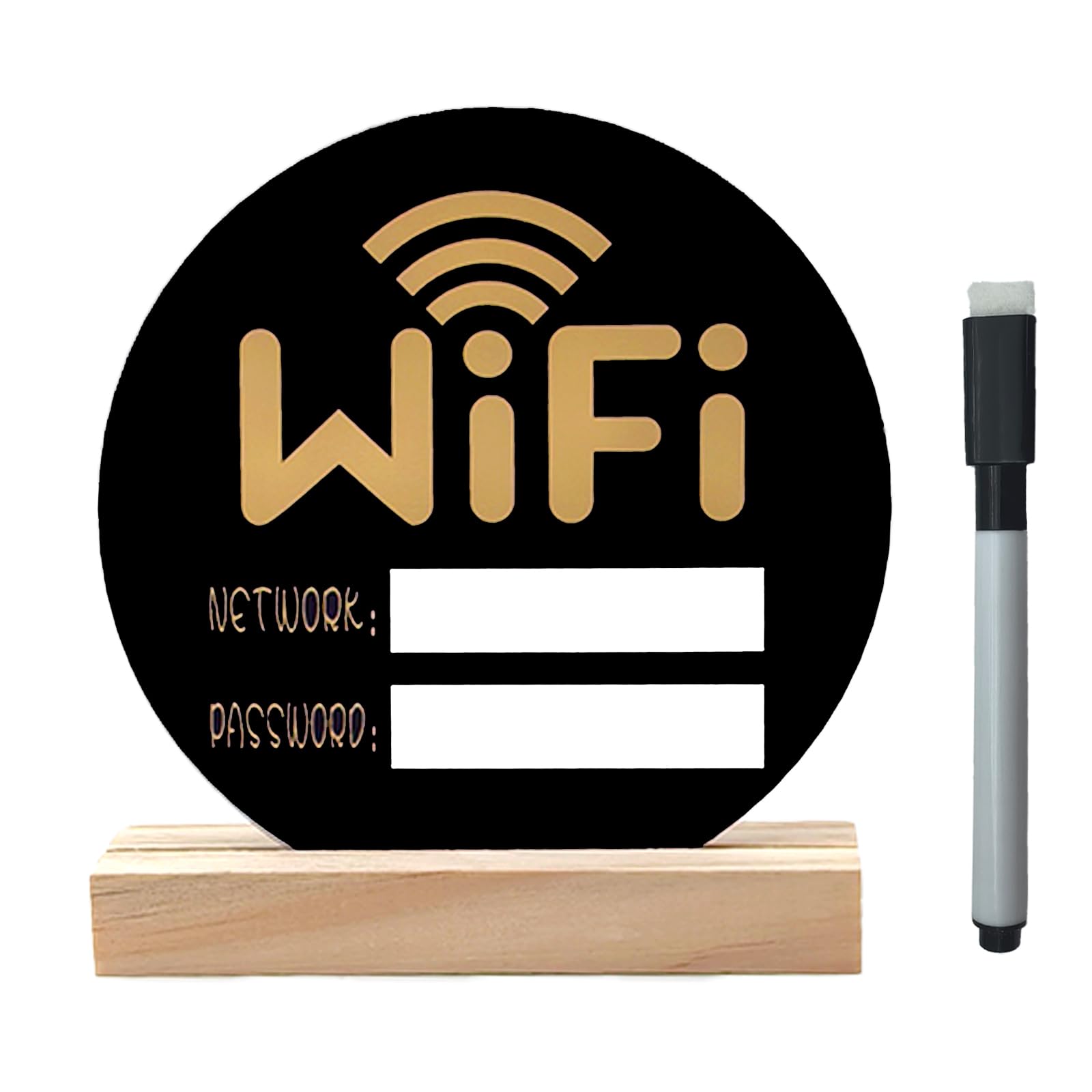 Amazon.com: WiFi Sign for Home Air bnb Essentials for Hosts Round Acrylic  Wifi Sign for Guests Business Home Restaurant Office Decor Signage Gift  Wooden Base Wifi Password Sign for Air bnb Hosts