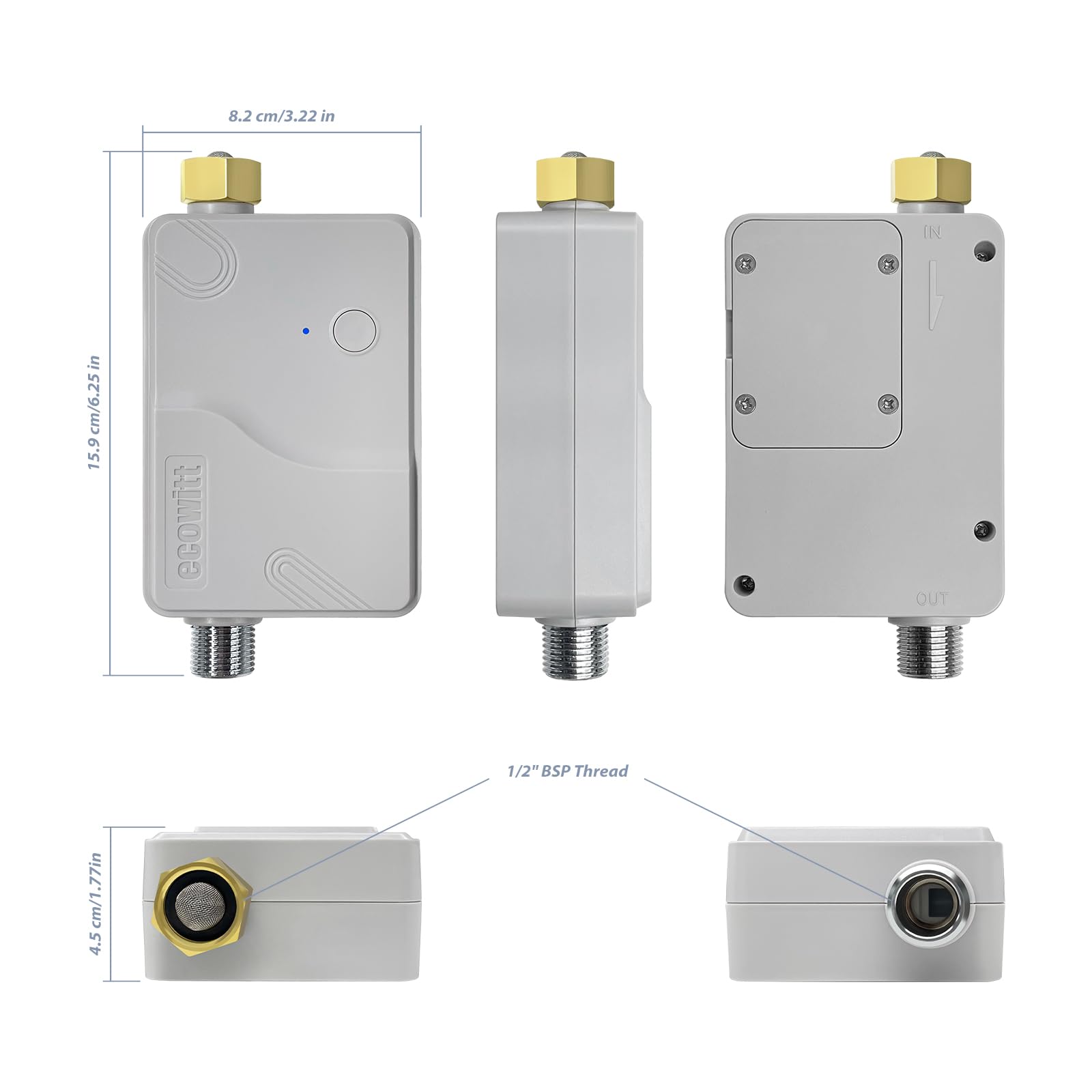 ECOWITT WFC01 Irrigation - Système d'irrigation Automatique de Jardin avec Application - Arrosage de Jardin avec passerelle WiFi - Contrôle étanche IP66 - Programmateur d'eau agricole