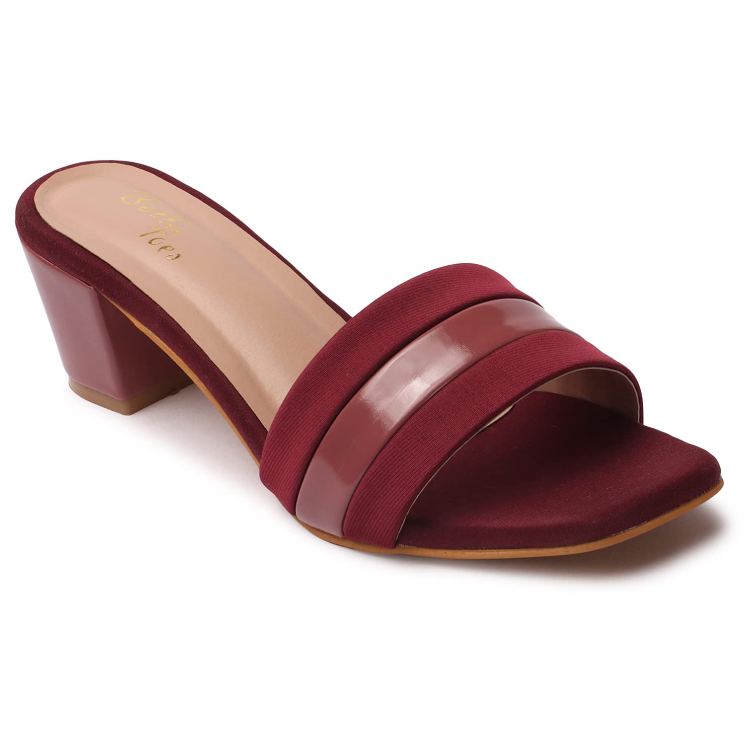 Bella Toes Womens Casual Stylish Party/Wedding daily, Wear Block Heel Sandals for Girls/Ladies/Woman - Cherry (B0BSQJSVLK) Amazon Price History, Amazon Price Tracker