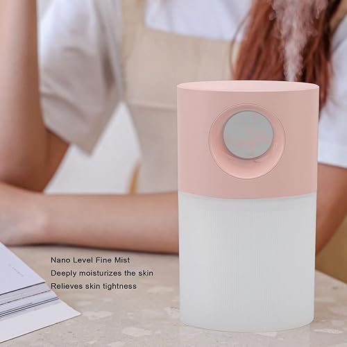 Miniatura 2 de Mini humidificador, humidificador pequeño de niebla fina de nivel nano con luz ambiental colorida, bajo ruido, 11.8 fl oz, gran capacidad,