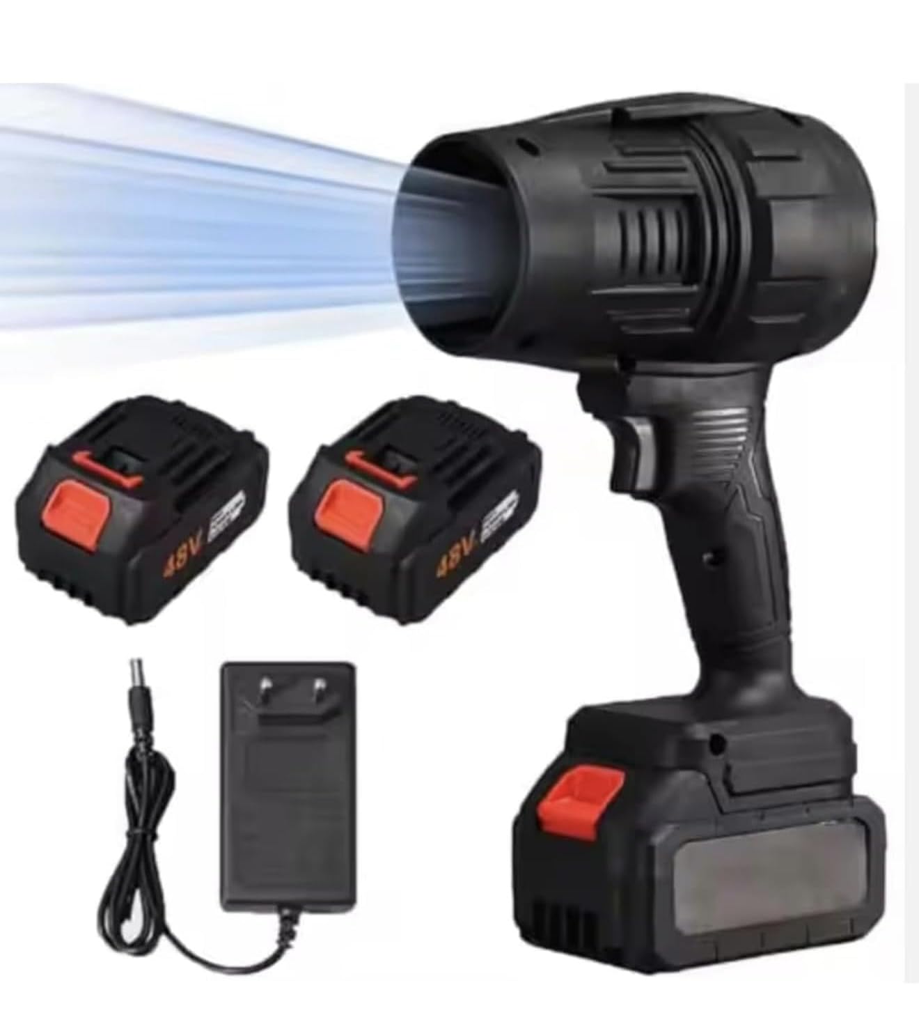 Bdit Accesorios Soplador de Batería, Mini Soplador de Hojas con Turbocompresor, Velocidad del Aire hasta 126 km/h, Equipado con 2 baterías de 88 V, Adecuado para el mantenimiento y mantenimiento de