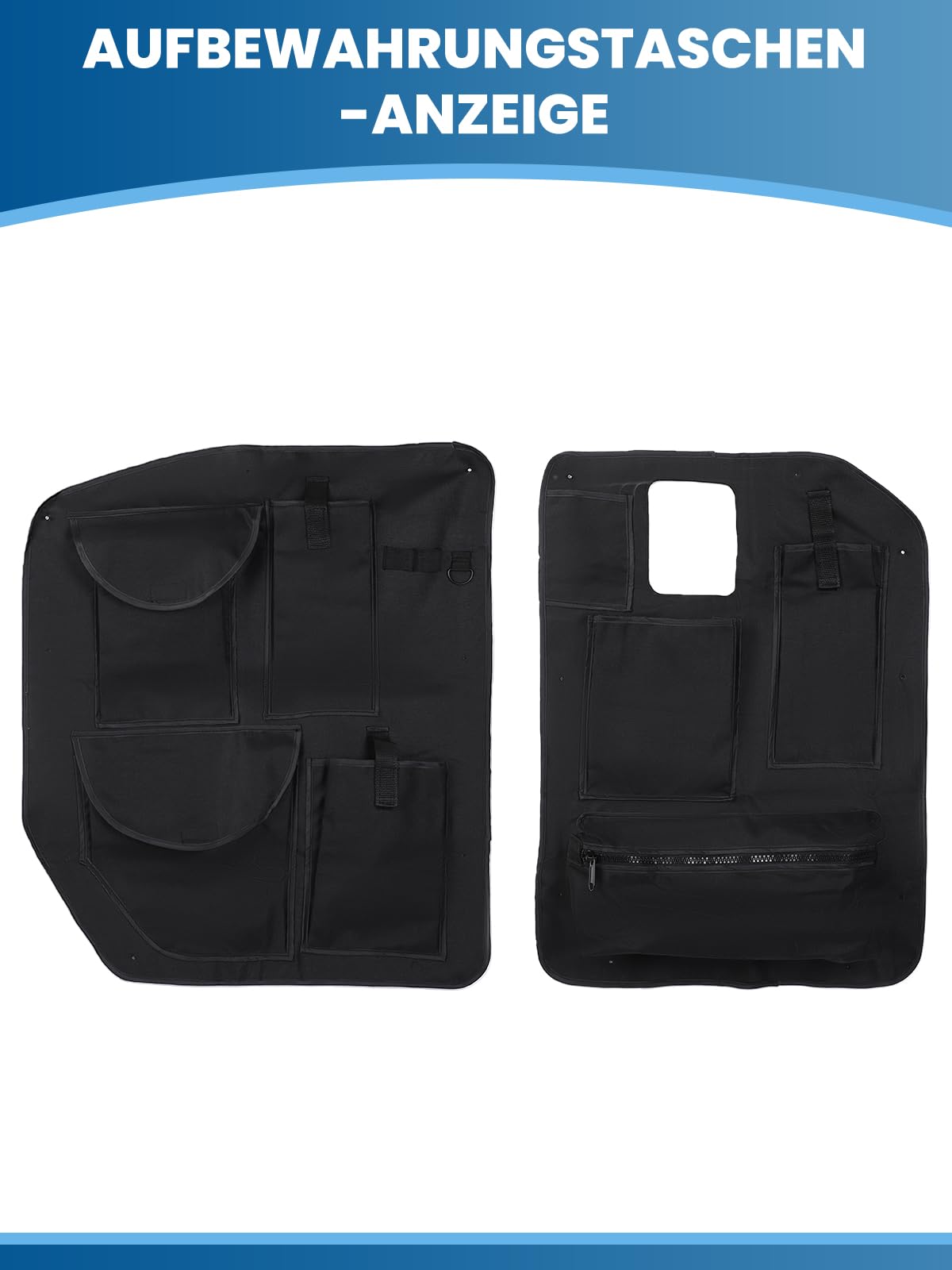 2er Set Aufbewahrungsorganizer Kompatibel mit Sprinter 2018-2026 VS30 W907/W910 Scheunentor Hecktür Taschen Kofferraum Auto Camping Zubehör Werkzeugtasche 600D Oxford Gewebe Wasserdicht