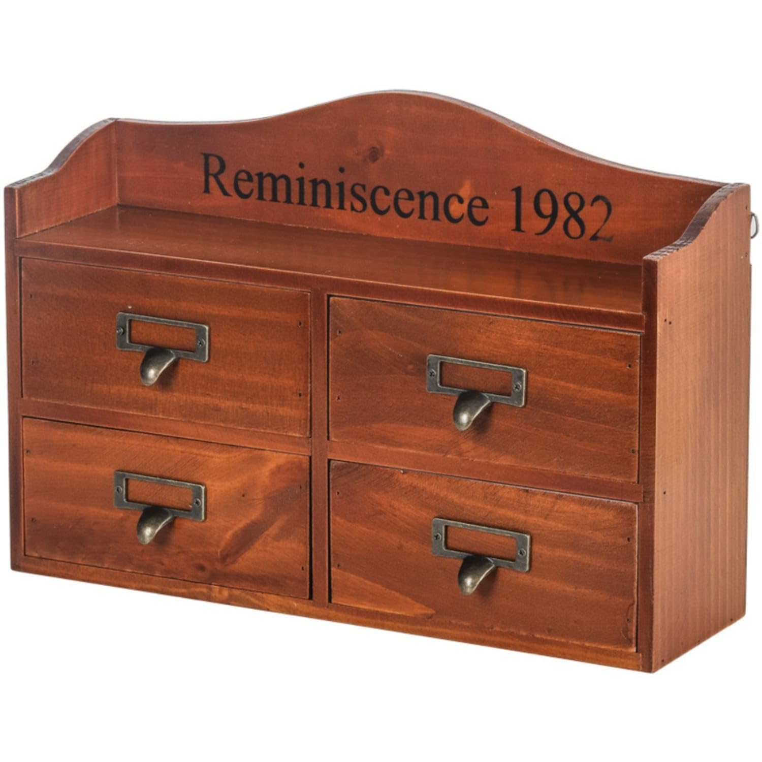 Raised Back Panel 4-Drawer Desk Organizer Round Pull Handles Desk Organizer with Drawers Compact for Vanity, Round Head 4-drawer-image-31