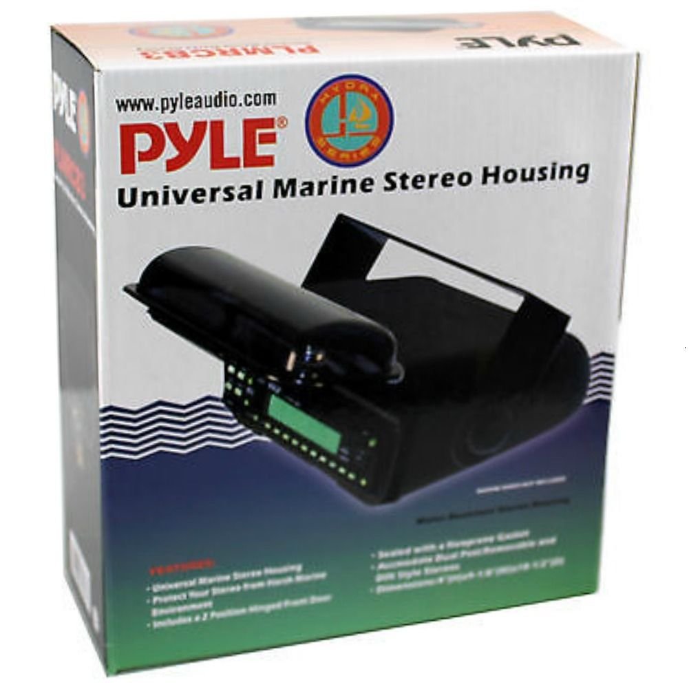 RÉCIPIENT pour Ensemble STÉRÉO OU Radio Marin IMPERMÉABLE ET RÉSISTANT À l'eau AU Soleil PYLE PLMRCB3 Noir pour Bateau Piscine CANOT