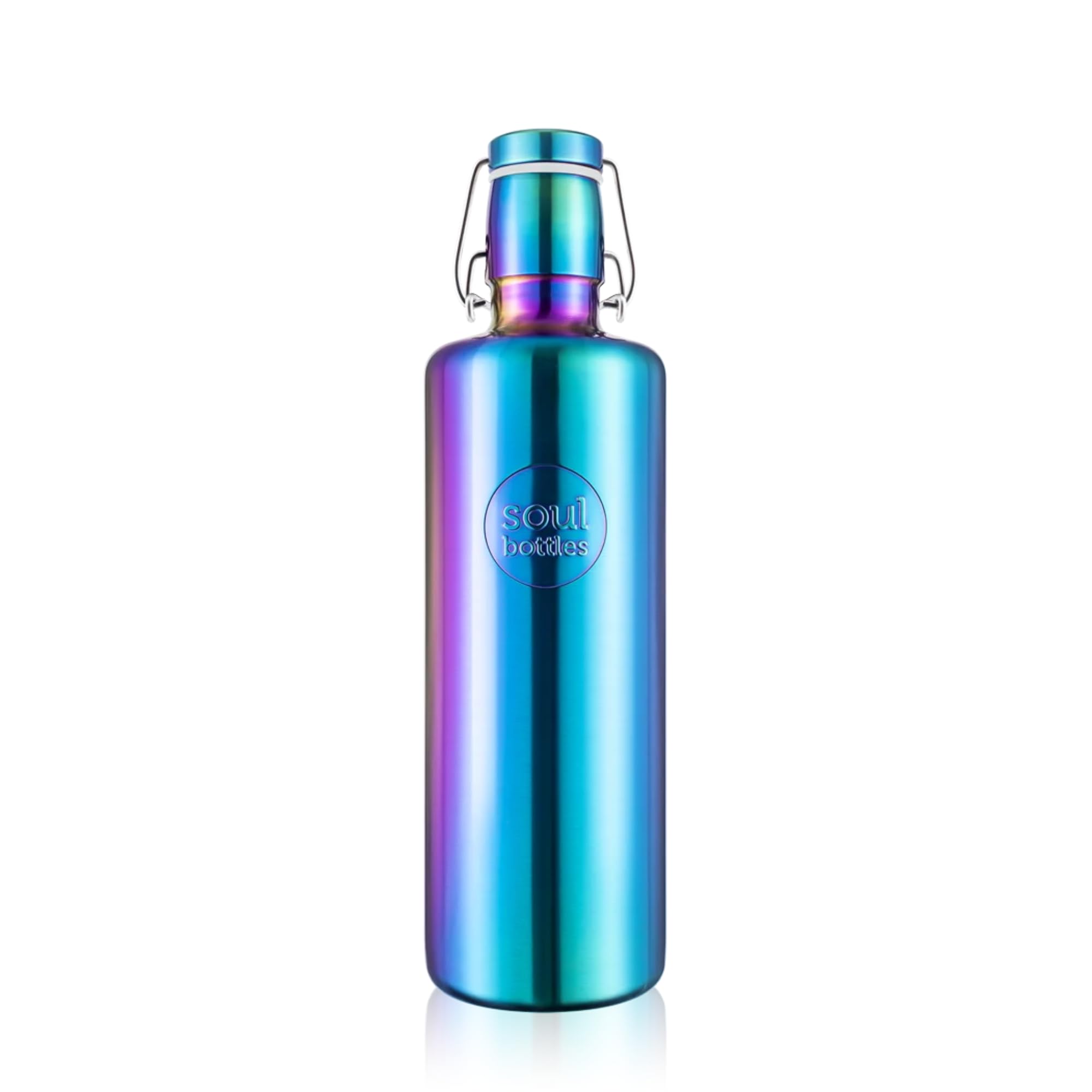 Soulbottles Gourde Utopia en acier inoxydable avec bouchon à étrier et volume de 1 L, 2, STBL-06