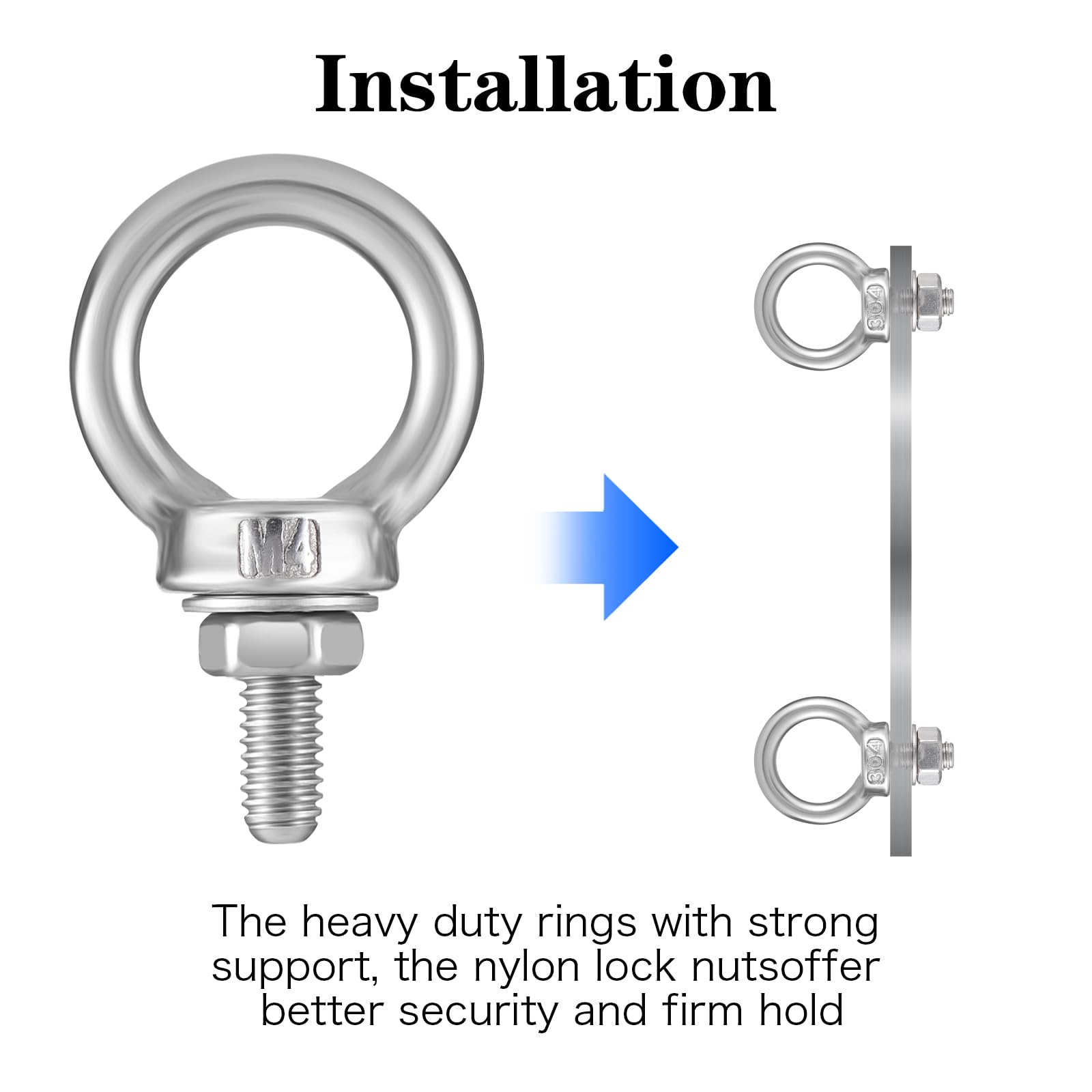 Viti Ad Anello Acciaio Inox A2 DIN 580 M6 M8 M10 M12 M16 M20 - Foto 5