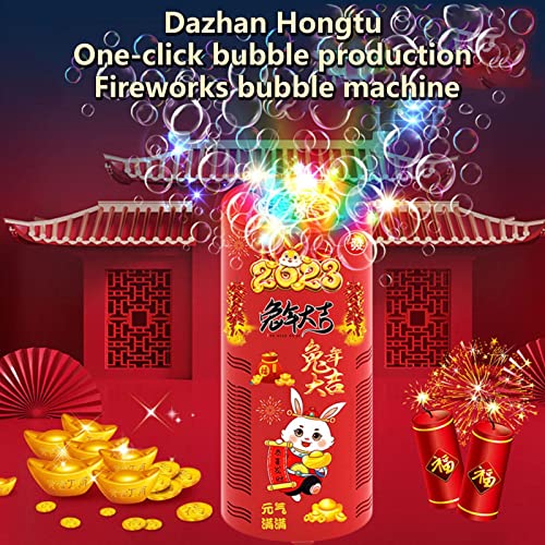 Máquina portátil de bolhas de fogos de artifício,Elastic Smog Bubble Machine Baby Bubble Machine com