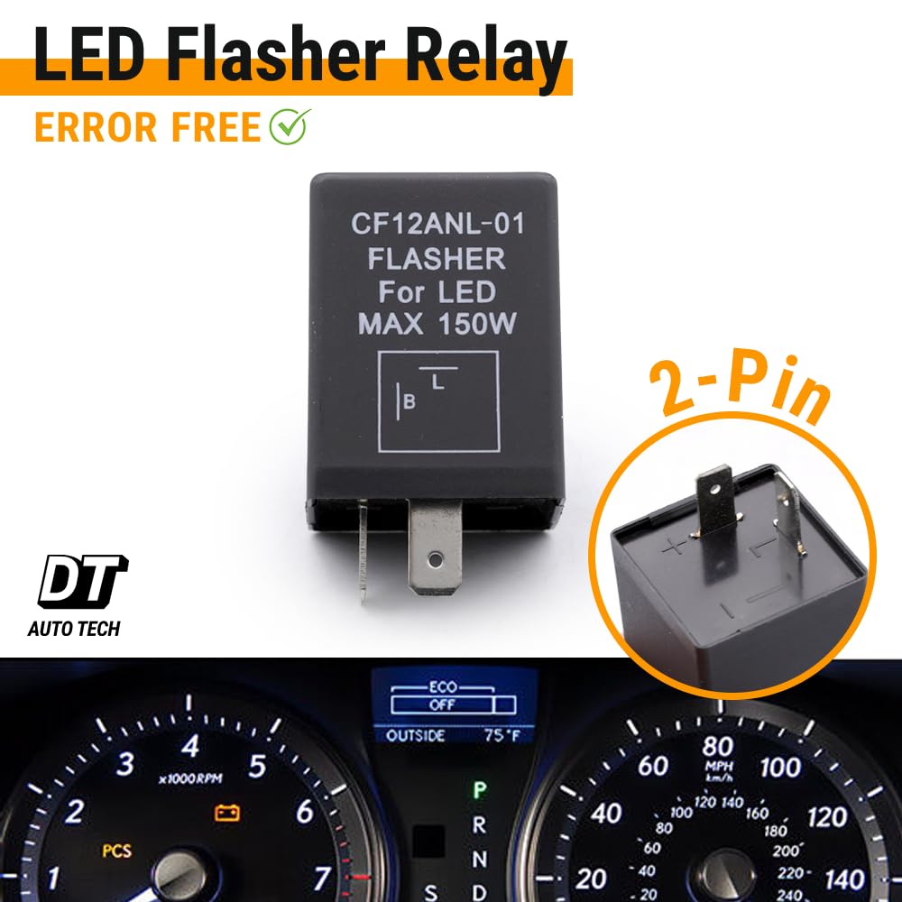 CF12-ANL01 LED Flasher Relay Fix Hyper Flash Turn Signal Decoder Load Equalizers