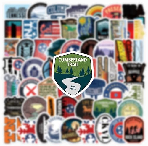 Miniatura 4 de Paquete de 62 calcomanías de Tennessee Kawaii de viaje impermeables  Lindo Vsco City Cartoon Cool Deacls Graffiti calcomanías de vinilo para