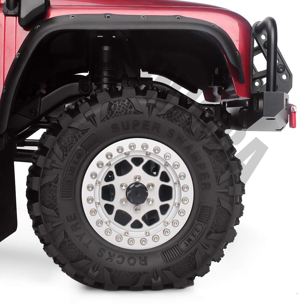 INJORA RC Pneumatici 4pcs 2,2inch Pneumatici in Gomma Ruota RC Accessori per 1:10 RC Rock Crawler Traxxas TRX4 TRX-6 Axial SCX10 90046