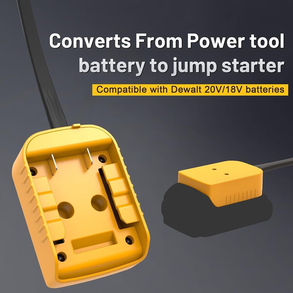 Morsetti per cavi di avviamento di emergenza progettati per funzionare con tecnologia a batteria da 20 V, adatti per requisiti di avviamento automobilistici da 12 V e 24 V
