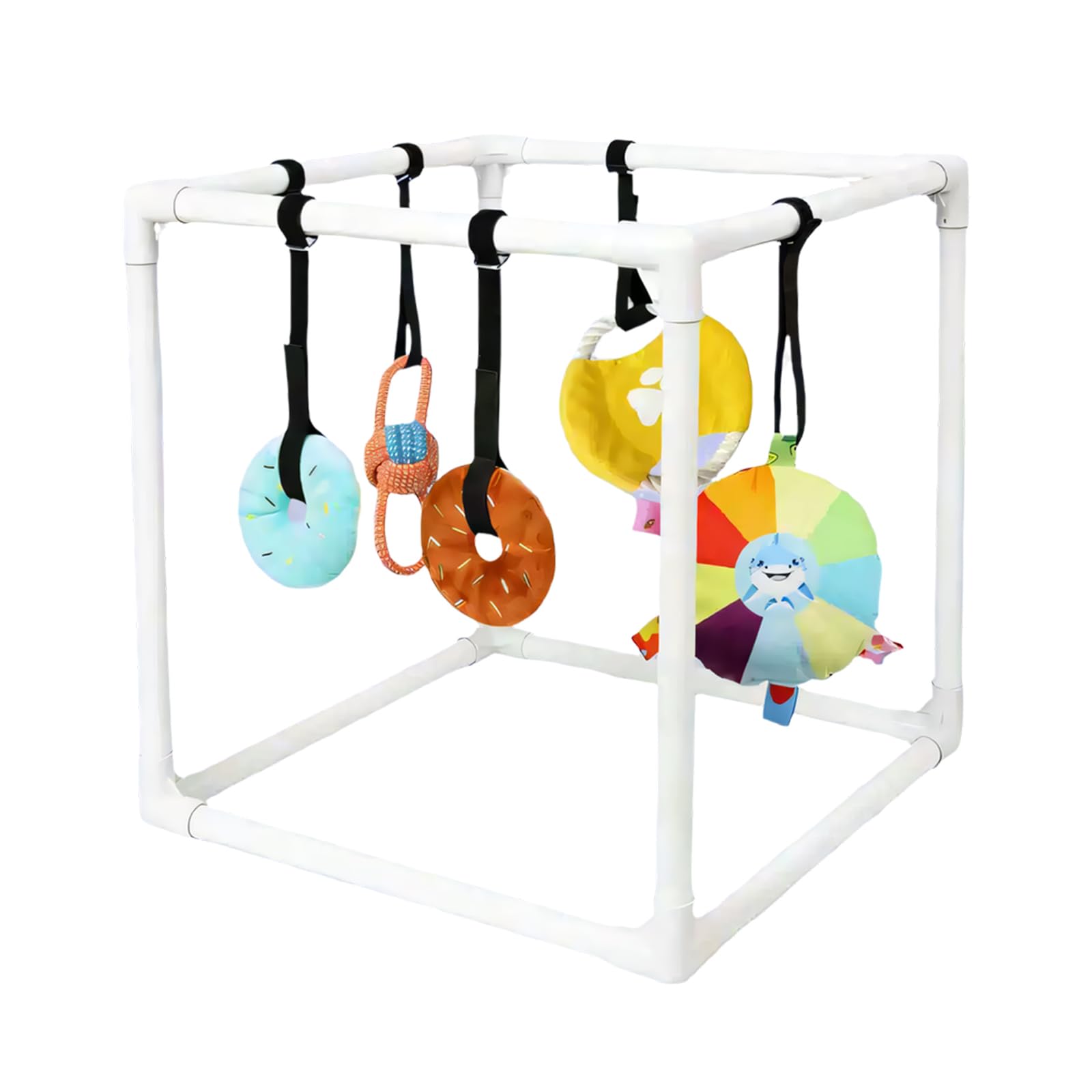 LUCKGONI Interactive Dog Play Gym Set With PVC Pipe Frame And Engaging Accessories For Indoor Outdoor Exercise And Enjoyment