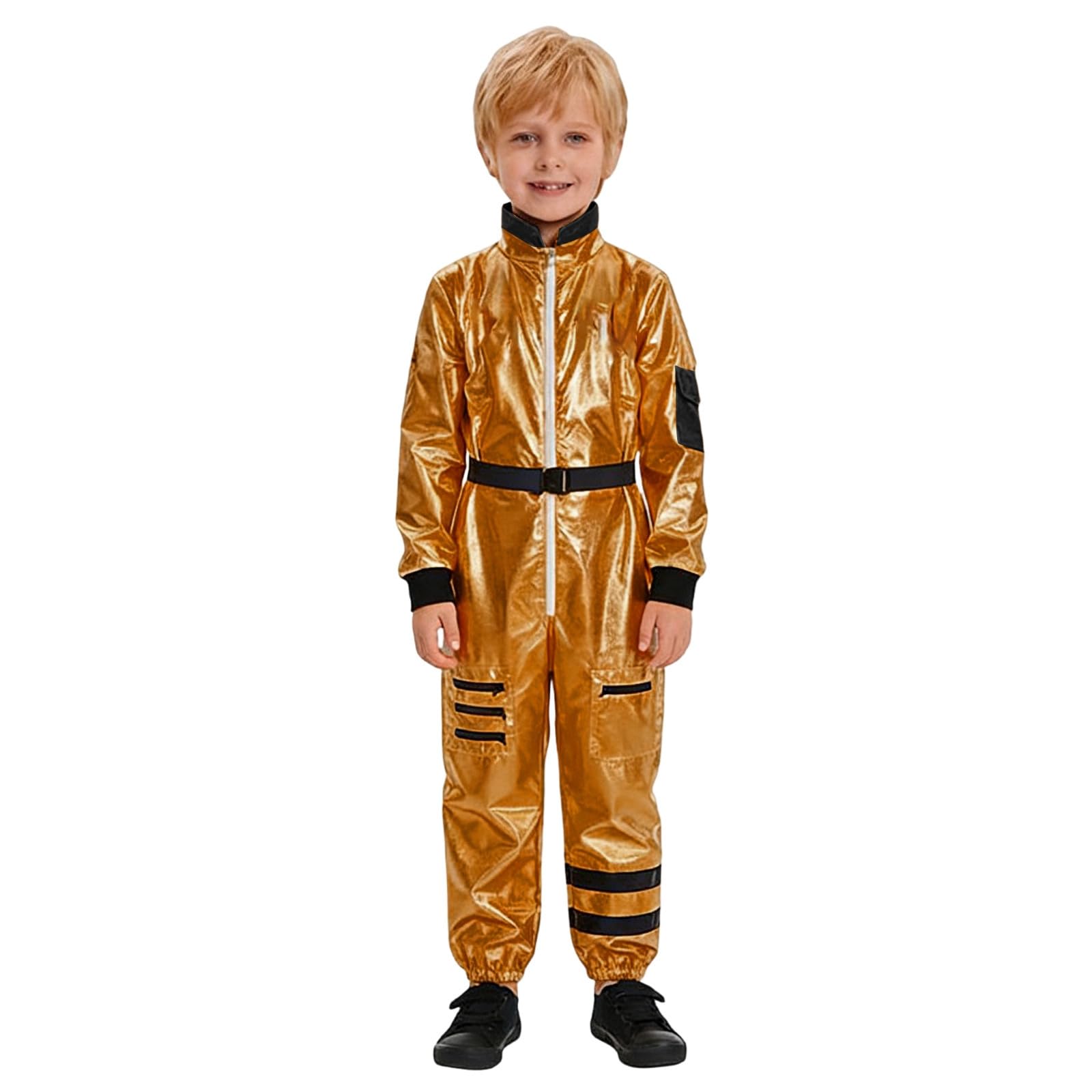 Generico Costume Astronauta Bambino Tuta Spaziale con Dettagli per Feste Costume Bimbo Carnevale Travestimento Astronauta Bimbo